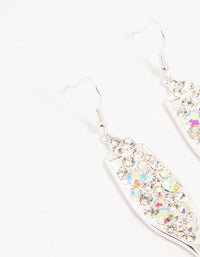 Silver Fizzy Diamante Champagne Drop Earrings - link has visual effect only