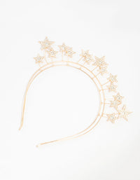 Gold Diamante Star Headband - link has visual effect only