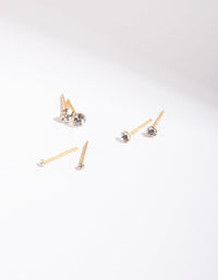 Gold Plated Sterling Silver Diamante Gradual Ear Pack - link has visual effect only