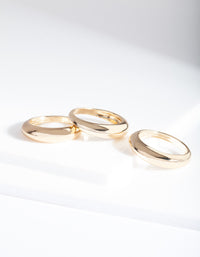 Gold Polished Ring Stack - link has visual effect only