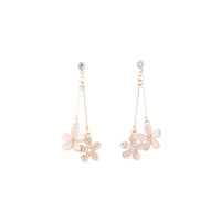 Beaded Flower Double Drop Earrings - link has visual effect only