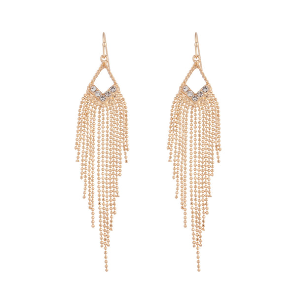 Gold Cascading Drop Earrings