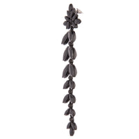 Black Graduated Floral Gem Drop Earrings - link has visual effect only