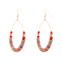 Gold Sequin Stack Drop Hoop Earrings - link has visual effect only