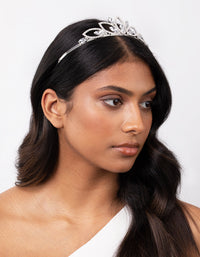 Silver Diamante Stone Tiara - link has visual effect only