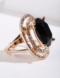 Black Gold Oval Ring - link has visual effect only