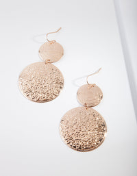 Gold Boho Oversized Disc Earrings - link has visual effect only