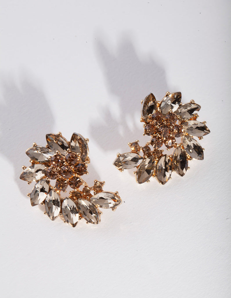 Gold Twist Flower Stud Earrings - Lovisa
