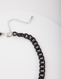 Black Chain Padlock Necklace - link has visual effect only