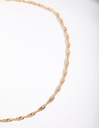 Gold Twist Chain Choker - link has visual effect only