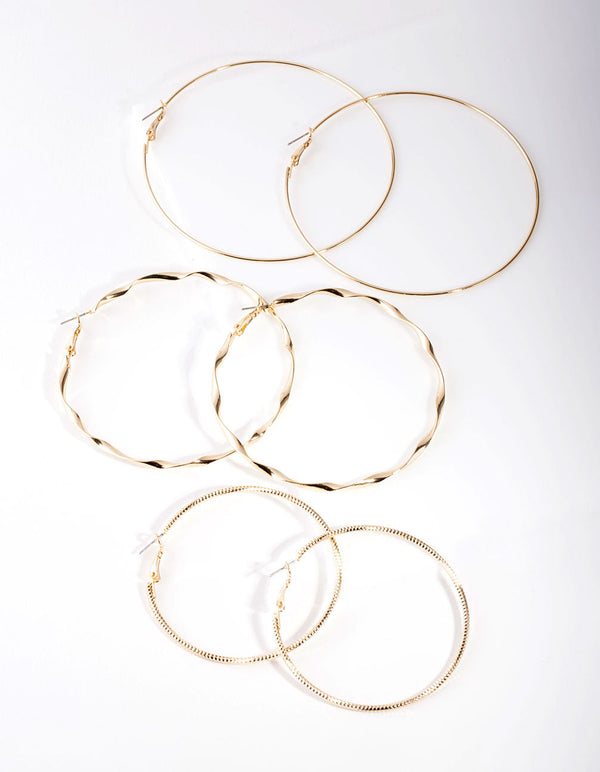 Gold Plated Hoop Pack