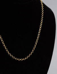 Gold Plated Sterling Silver Rolo Chain Necklace - link has visual effect only