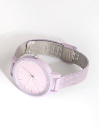 Lilac Simple Mesh Strap Watch - link has visual effect only