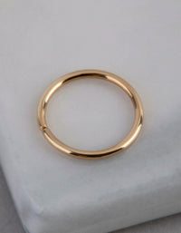 9ct Gold Polished 8mm Nose Ring - link has visual effect only