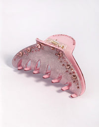 Pink Acrylic Embossed Round Claw - link has visual effect only