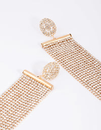 Gold Diamante Drop Earrings - link has visual effect only