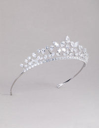 Rhodium Cubic Zirconia Royal Crown Alice Band - link has visual effect only