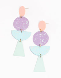 Gold Geometric Drop Earrings - link has visual effect only