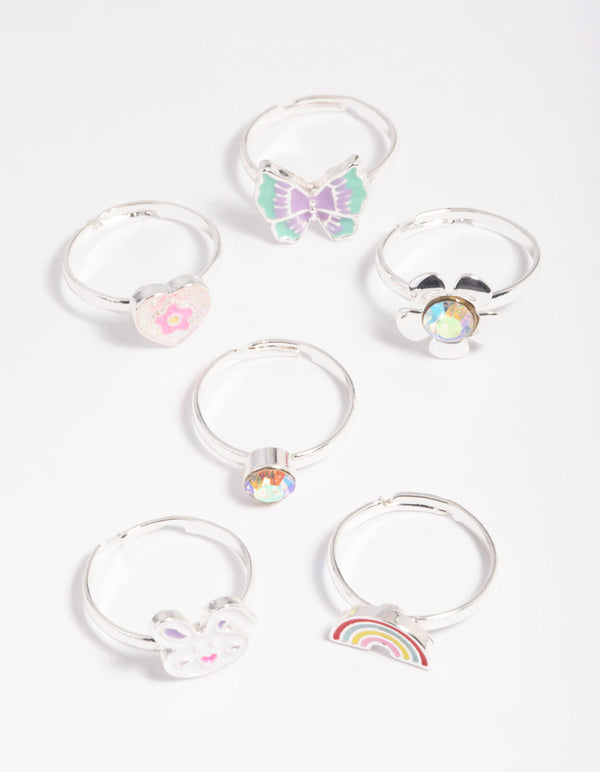 Kids Bunny Garden Ring 6-Pack