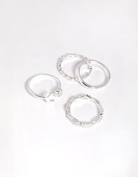 Silver Plated Moonstone Ring 4-Pack - link has visual effect only