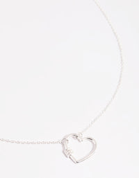 Sterling Silver Heart Pendant Necklace - link has visual effect only