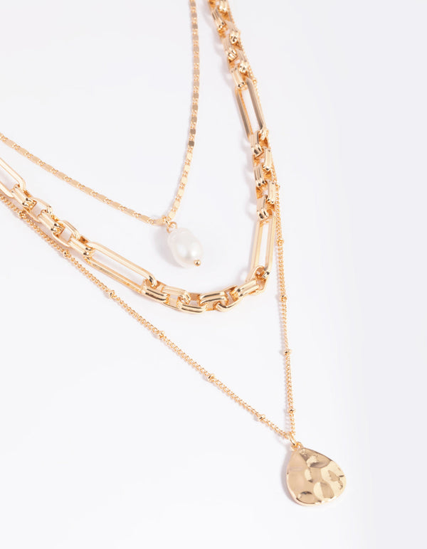 Lovisa REAL SWIRL - Necklace - gold coloured/gold-coloured - Zalando.de