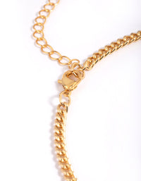 Gold Plated Heart Fob Necklace - link has visual effect only