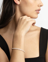 Gold Cubic Zirconia Statement Bracelet - link has visual effect only