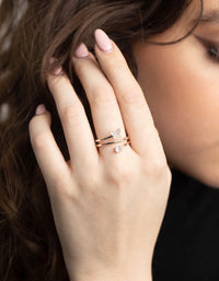 Rose Gold Butterfly Wrap Ring - link has visual effect only