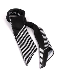 Black & White Fabric Geometric Stripe Scarf - link has visual effect only