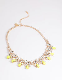 Gold Diamante Neon Statement Necklace - link has visual effect only