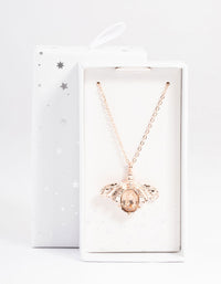 Rose Gold Diamante Bee Necklace - link has visual effect only