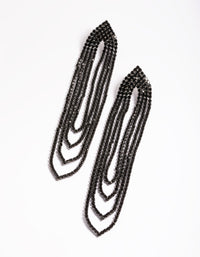 Silver Oval Cupchain Drop Earrings - link has visual effect only