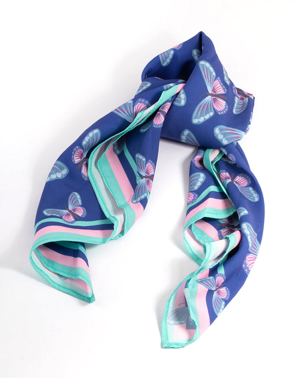 Fabric Butterfly Print Scarf - Lovisa