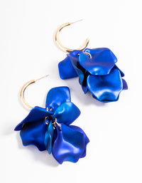 Gold Coated Petal Huggie Earrings - link has visual effect only