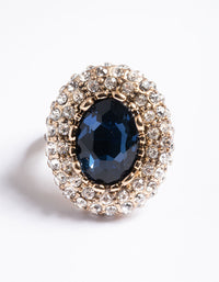 Antique Vintage Blue Cocktail Ring - link has visual effect only