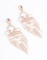 Rose Gold Mini Statement Glam Drop Earrings - link has visual effect only