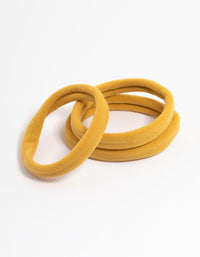 Yellow Fabric Hair Tie Pack - link has visual effect only