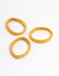 Yellow Fabric Hair Tie Pack - link has visual effect only