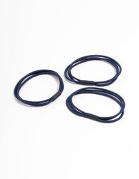 Navy Fabric Hair Tie Pack - link has visual effect only