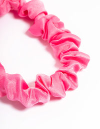 Fuchsia Fabric Clamp Thin Scrunchie - link has visual effect only