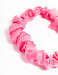 Fuchsia Fabric Clamp Thin Scrunchie - link has visual effect only