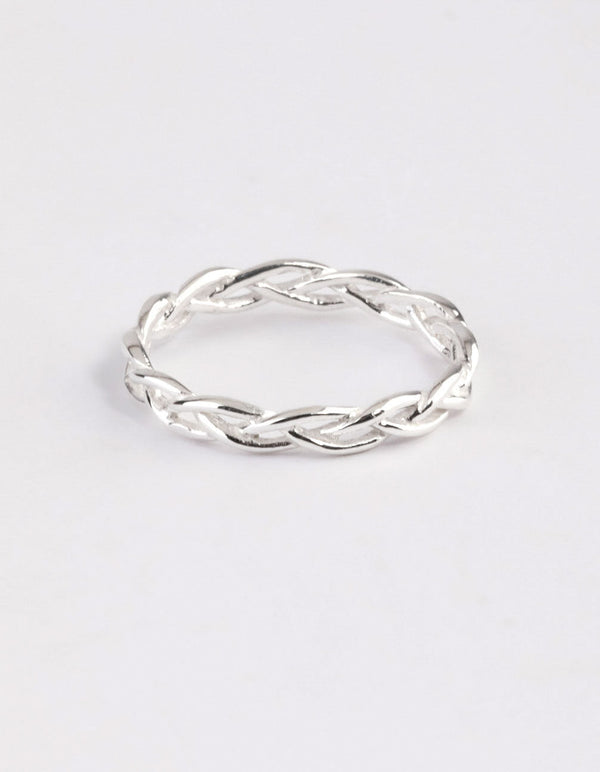 Sterling Silver Braided Ring - Lovisa