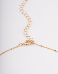 Gold Clear Quartz Statement Cage Necklace - link has visual effect only