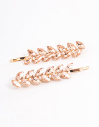 Gold Diamante & Pearl Navette Claw Clip Pack - link has visual effect only