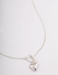 Silver Heart Charm T&O Necklace - link has visual effect only