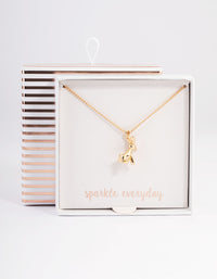 Gold Bubble Bunny Necklace - link has visual effect only