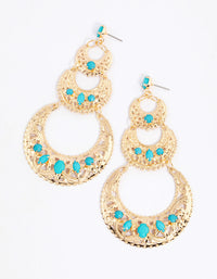 Gold Statement Boho Drop Earrings - link has visual effect only