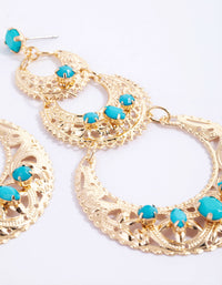 Gold Statement Boho Drop Earrings - link has visual effect only