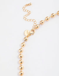 Gold Plated Brass Ball Chain Necklace - link has visual effect only